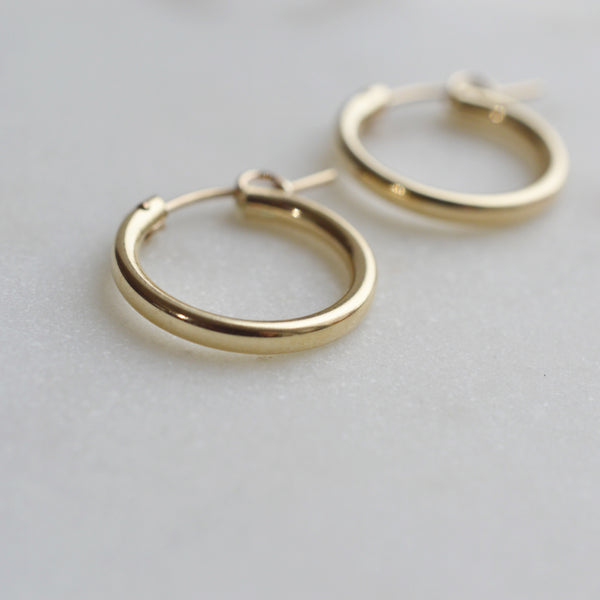 Classic Hoops - Gold - Pink Moon Jewelry 