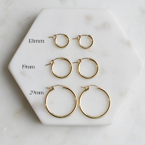 Classic Hoops - Gold - Pink Moon Jewelry 
