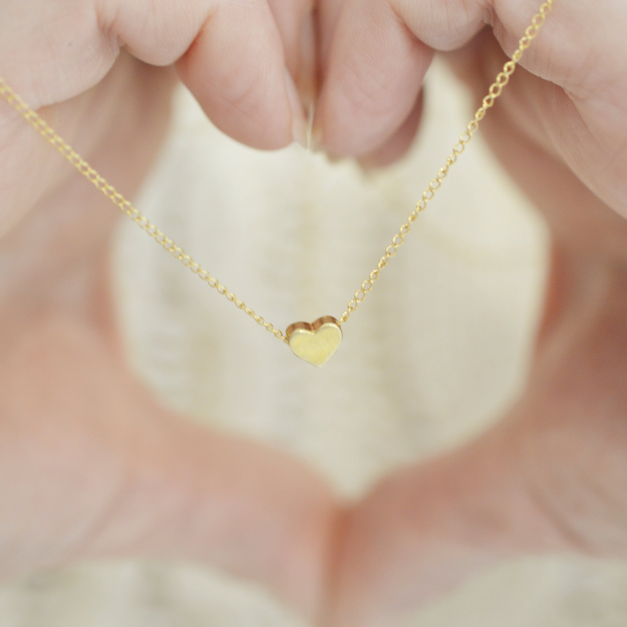 Tiny Heart Necklace - Pink Moon Jewelry 