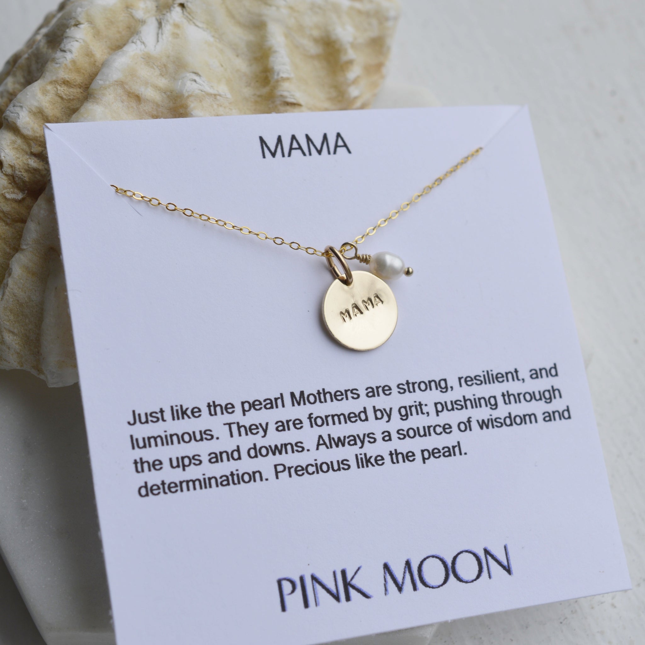 MAMA Necklace - Pink Moon Jewelry 