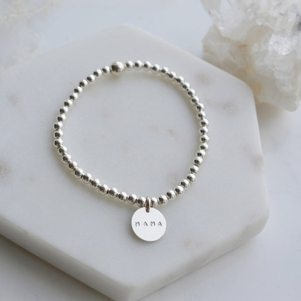 MAMA Bracelet - Silver - Pink Moon Jewelry 