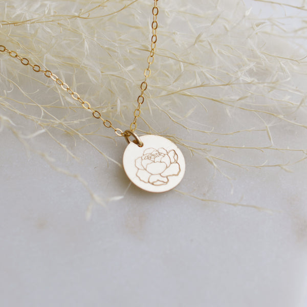 Peony Necklace - Pink Moon Jewelry 