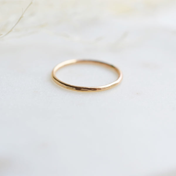 Gold Classic Stacking Ring - Pink Moon Jewelry 