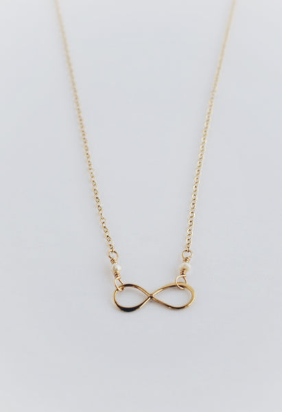Gold Infinity Necklace - Pink Moon Jewelry 