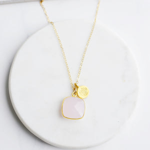 Love that Grows Rose Quartz Gold Necklace - Pink Moon Jewelry 