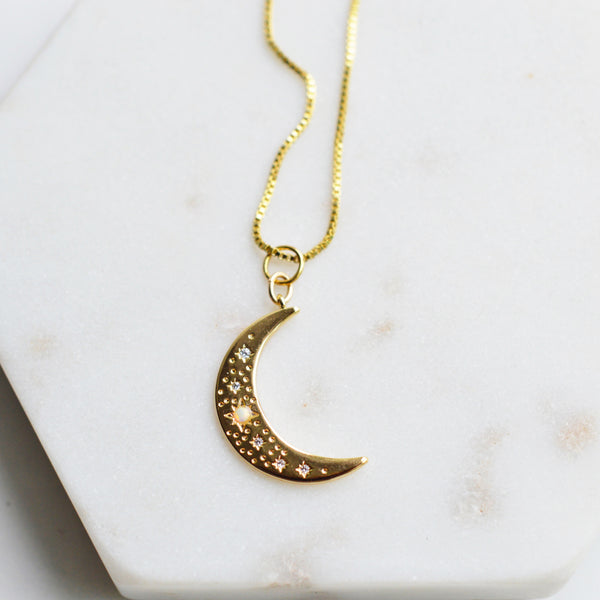 Selene Necklace - Pink Moon Jewelry 