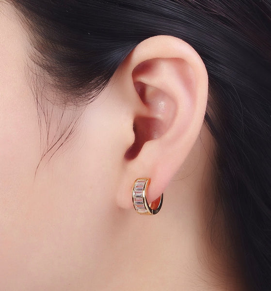 Baguette Hoops - Pink Moon Jewelry 