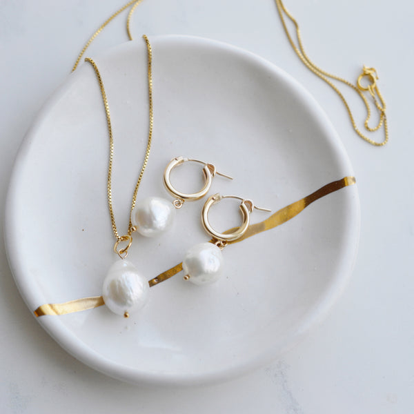 Baroque Pearl Necklace - Pink Moon Jewelry 